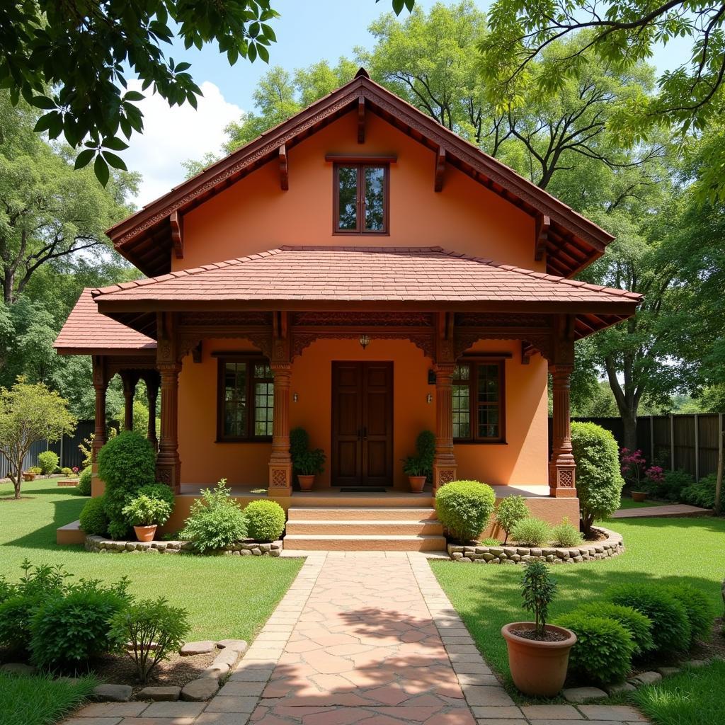 Traditional homestay exterior in Trimbakeshwar