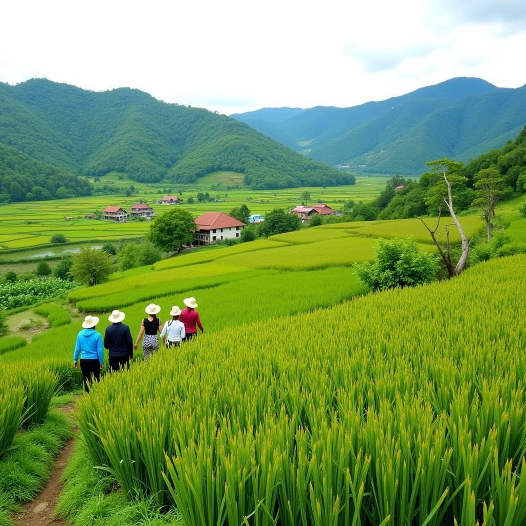 Explore the beautiful landscapes surrounding your homestay in Tuyen Quang