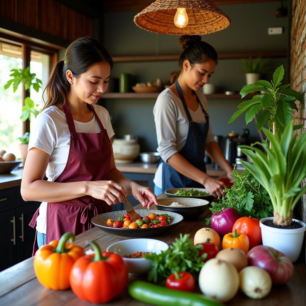 Learning to Cook Traditional Balinese Food in a Homestay