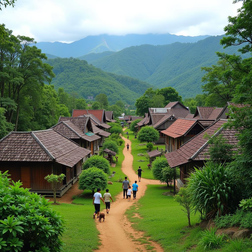 Ulu Yam Bharu Homestay Village Scene