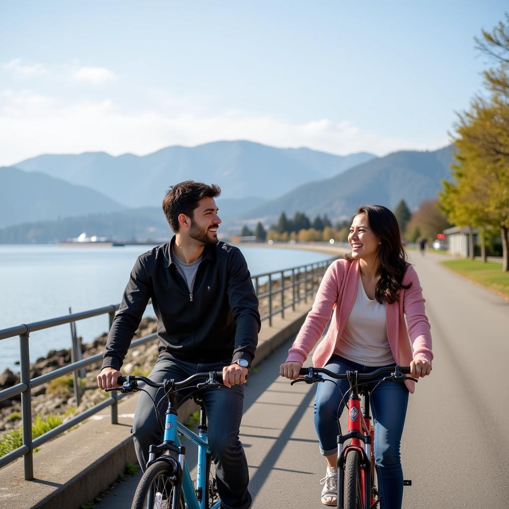 Host family and student engaging in activities together in Vancouver