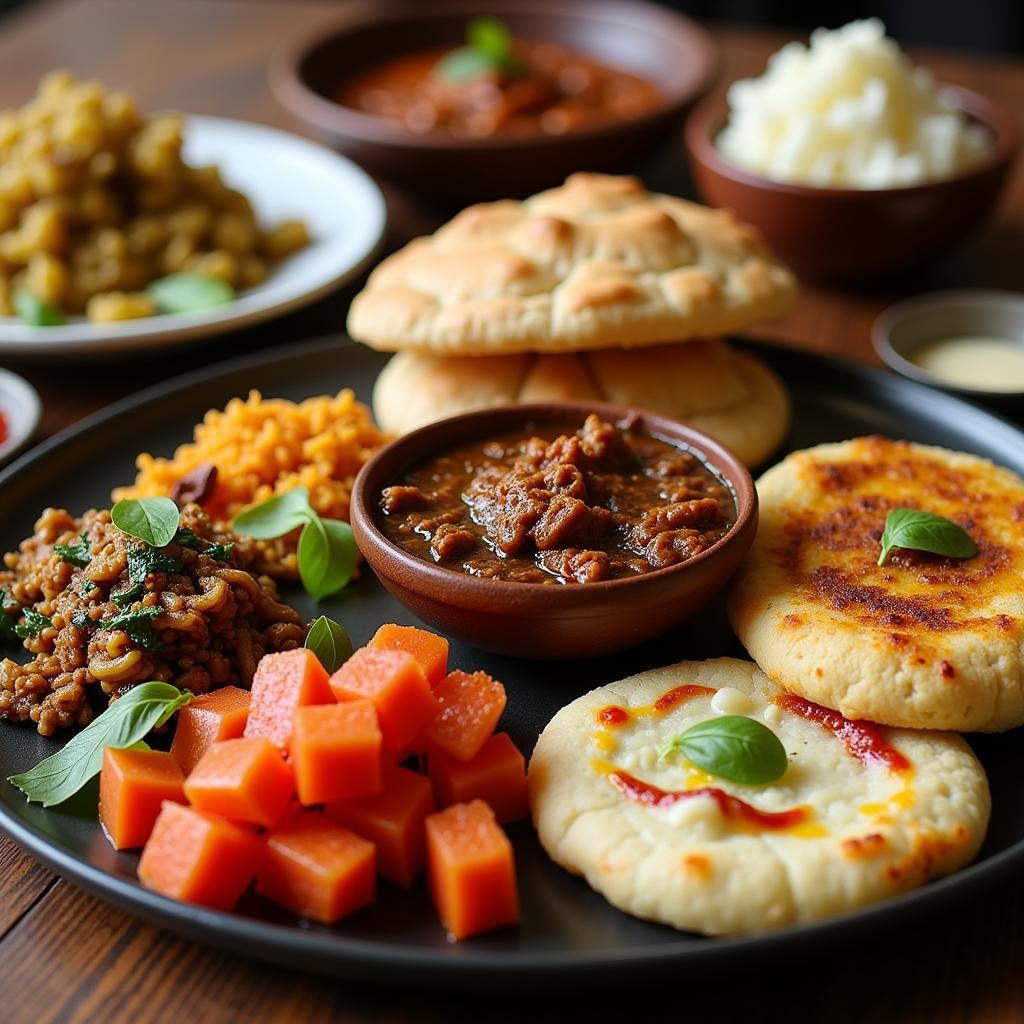 Traditional Coorg meal served at a homestay