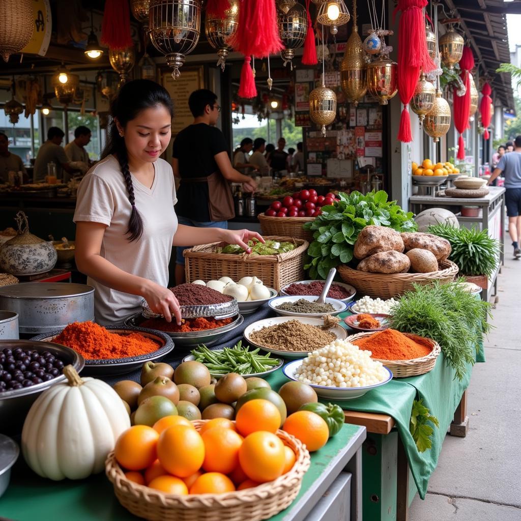 Visiting a local market near Vung Tau homestay