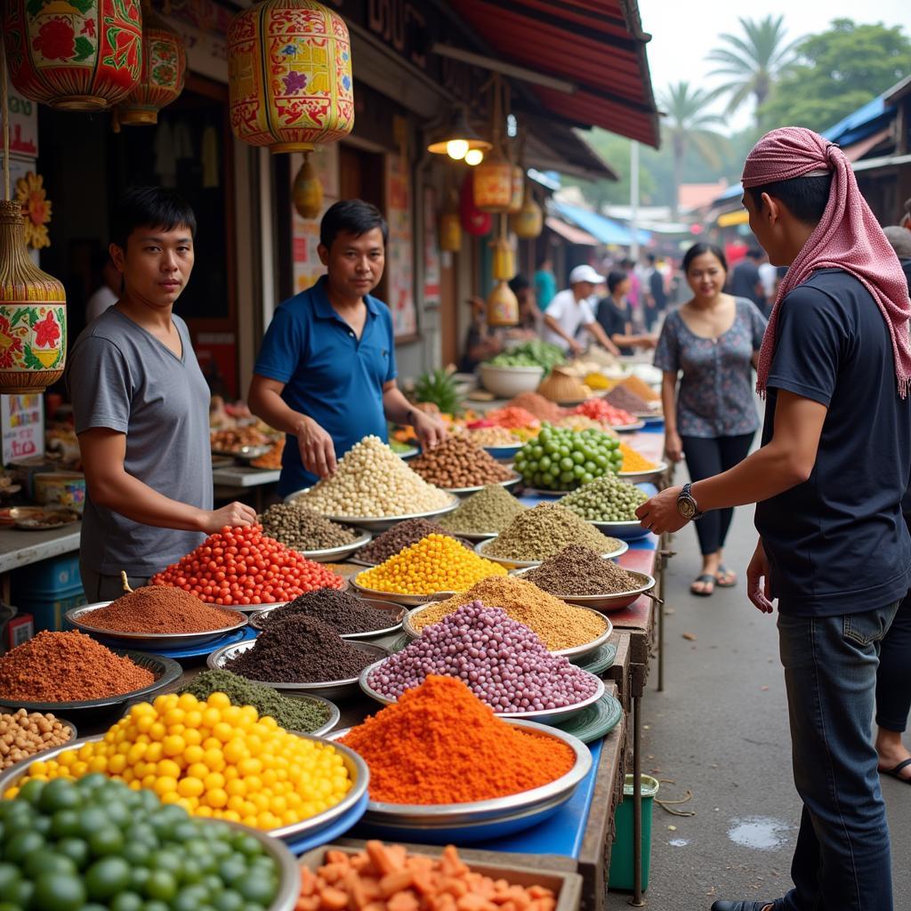 Vibrant Local Market in Wakaf Che Yeh