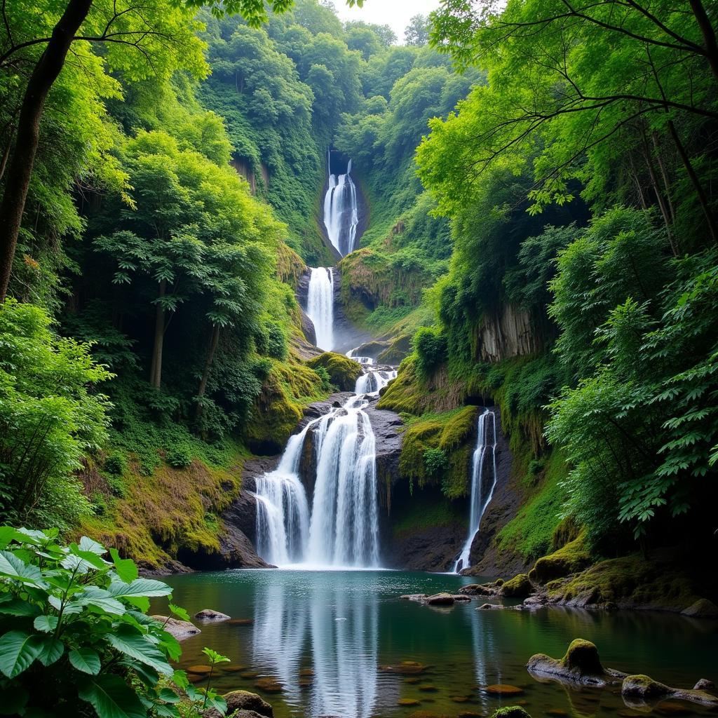 Stunning landscape of Titi Hayun waterfalls in Yan, Kedah