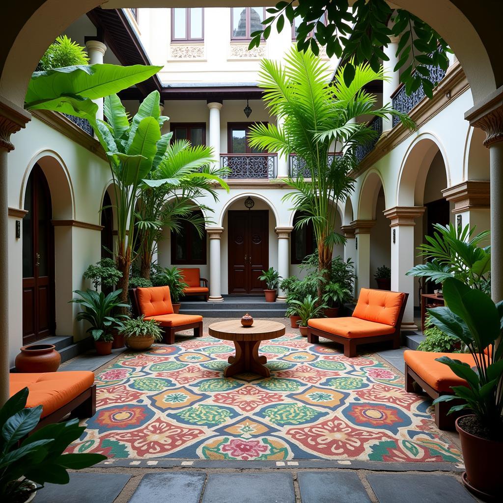 Yogyakarta Homestay with a Spanish-Inspired Courtyard