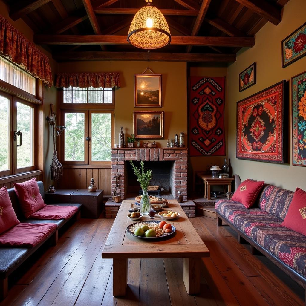 Cozy Interior of a Ziro Valley Homestay